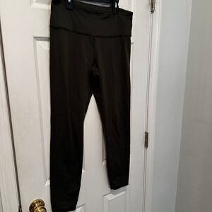 Under Armour ColdGear Compression Leggings Green Large Ankle Hidden Pocket